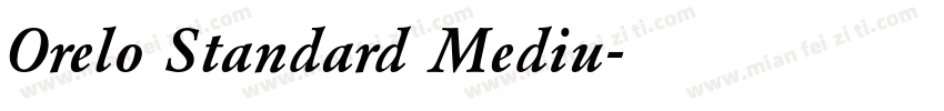 Orelo Standard Mediu字体转换